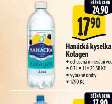   Hanácká kyselka Kolagen 0,7 l