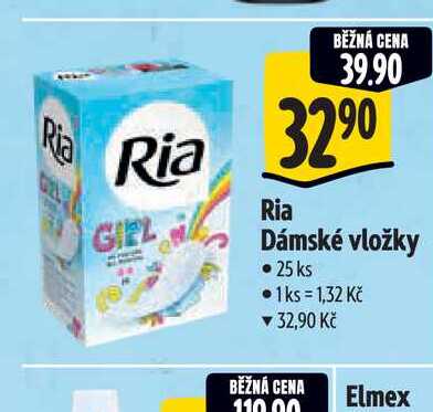   Ria Dámské vložky 25 ks 