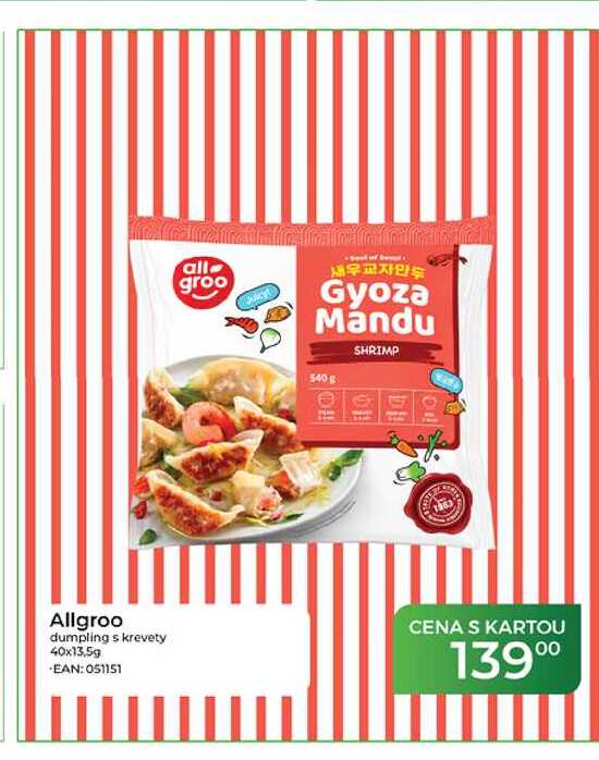 Allgroo dumpling s krevety 40x13.5g