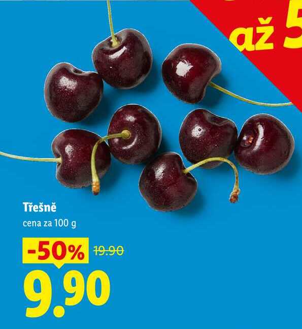 Třešně, cena za 100 g