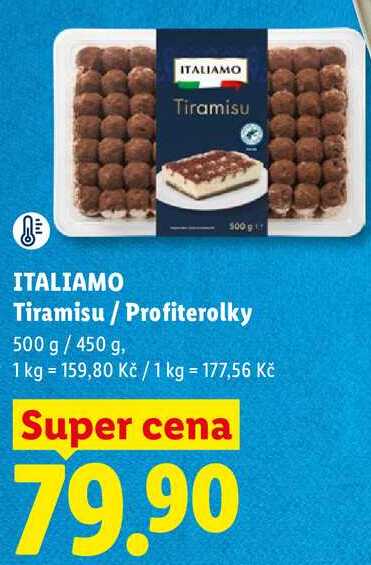 ITALIAMO Tiramisu/Profiterolky, 500 g/450 g