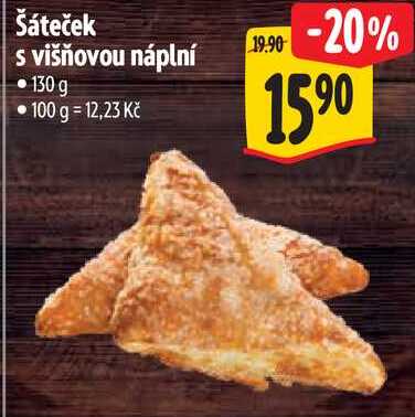 Šáteček s višňovou náplní, 130 g  