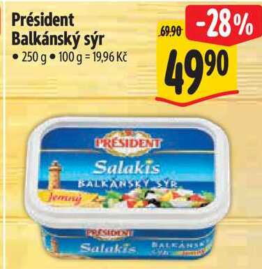 Président Balkánský sýr, 250 g  