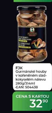 Franz FJK Gurmánské houby v kořeněném sladkokyselém nálevu 280g/314ml