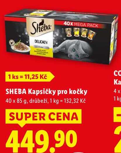 SHEBA Kapsičky pro kočky, 40x 85 g