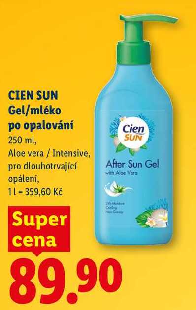 CIEN SUN Gel/mléko po opalování, 250 ml
