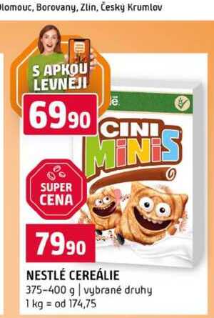 NESTLÉ CEREÁLIE 375-400 g vybrané druhy 