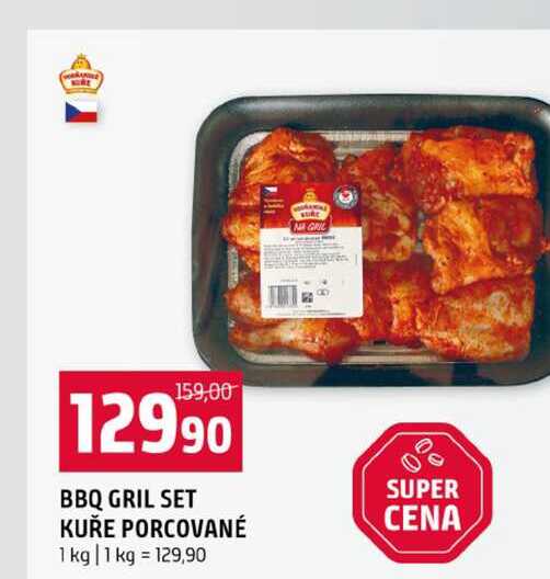 BBQ GRIL SET KUŘE PORCOVANÉ 1kg
