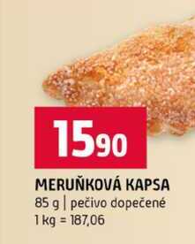 MERUŇKOVÁ KAPSA 85 g pečivo dopečené 