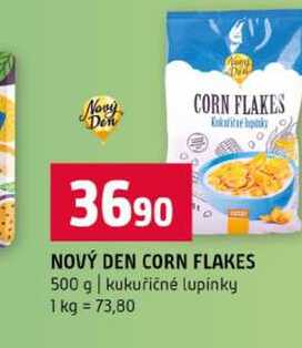 NOVÝ DEN CORN FLAKES 500 g kukuřičné lupínky 