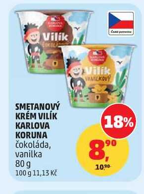 SMETANOVÝ KRÉM VILÍK KARLOVA KORUNA 80 g