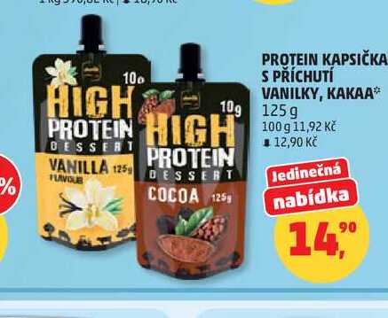 PROTEIN KAPSIČKA S PŘÍCHUTÍ VANILKY, KAKAA HIGH 125g