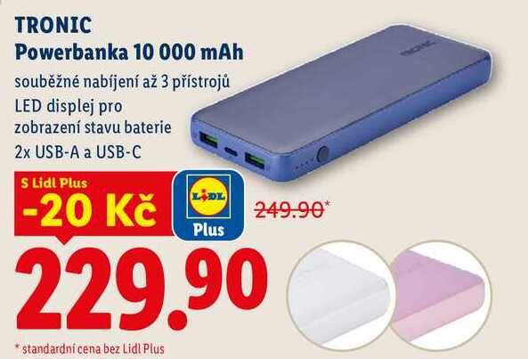 TRONIC Powerbanka 10 000 mAh