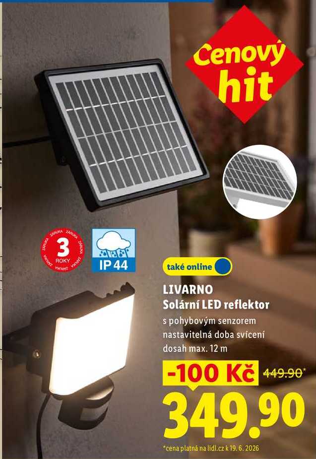 LIVARNO Solární LED reflektor 