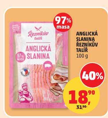 ANGLICKÁ SLANINA ŘEZNÍKŮV TALÍŘ 100 g