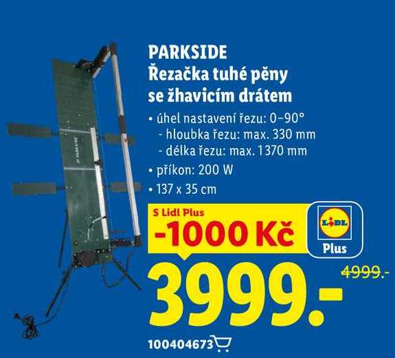 PARKSIDE Řezačka tuhé pěny se žhavicím drátem 