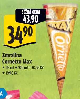 Zmrzlina Cornetto Max, 115 ml 