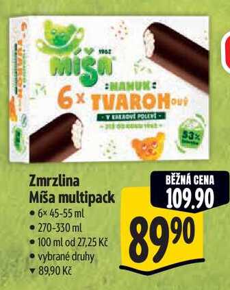 Zmrzlina Míša multipack, 6x 45-55 ml 