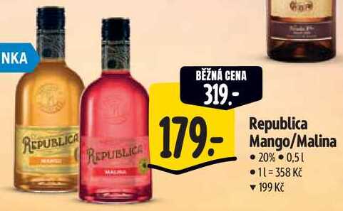 Republica Mango/Malina, 0,5 l
