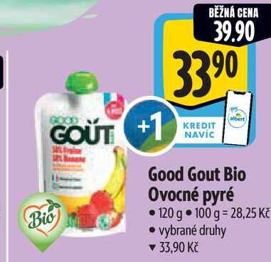 Good Gout Bio Ovocné pyré, 120 g  
