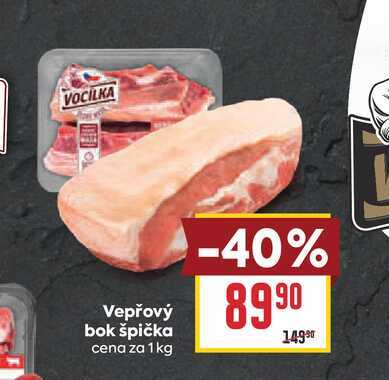 Vepřový bok špička cena za 1 kg