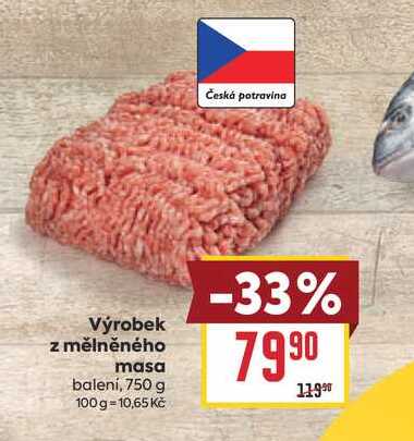 Výrobek z mělněného masa balení, 750 g