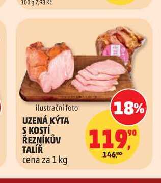 UZENÁ KÝTA Ş KOSTÍ ŘEZNÍKŮV TALÍŘ cena za 1 kg