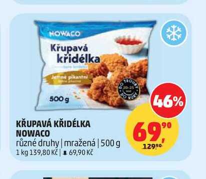 KŘUPAVÁ KŘIDÉLKA NOWACO různé druhy, mražená, 500 g