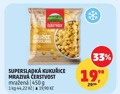 SUPERSLADKÁ KUKUŘICE MRAZIVÁ ČERSTVOST mražená 450g 