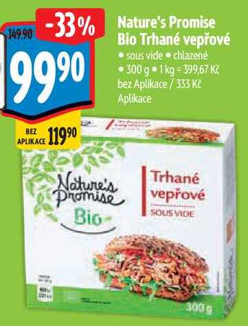 Nature's Promise Bio Trhané vepřové, 300 g 