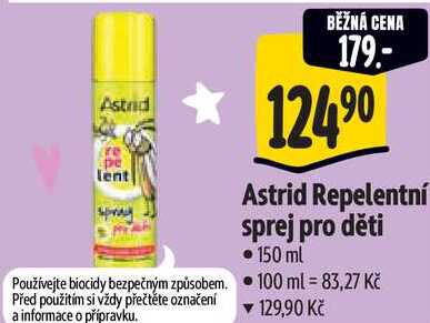 Astrid Repelentní sprej pro děti, 150 ml  