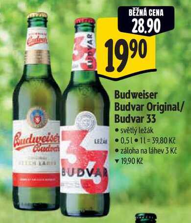 Budweiser Budvar 33, 0,5 l