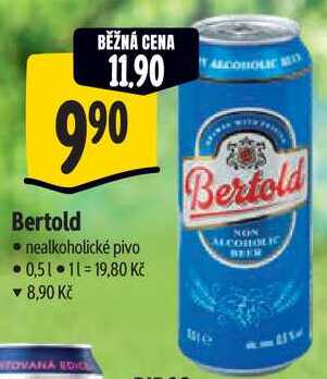 Bertold nealkoholické pivo, 0,5 l