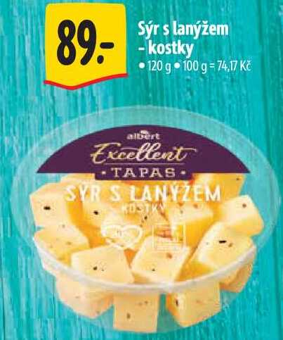 Sýr s lanýžem -kostky, 120 g 