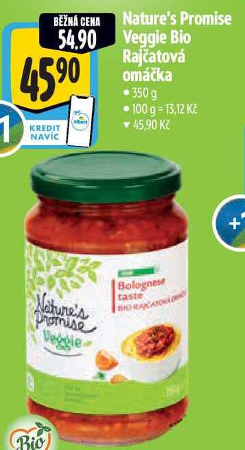 Nature's Promise Veggie Bio Rajčatová omáčka, 350 g
