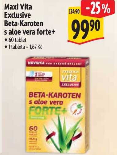 Maxi Vita Exclusive Beta-karoten s aloe vera forte+, 60 tablet 