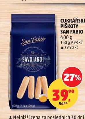 CUKRÁŘSKÉ PIŠKOTY SAN FABIO 400 g