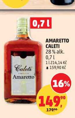 AMARETTO CALETI 28% alk. 0,7l