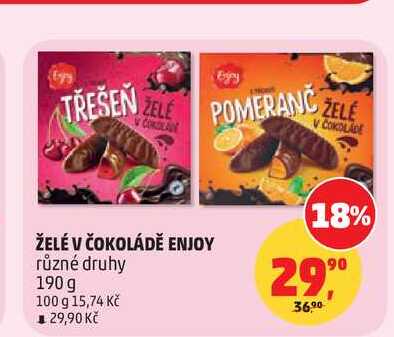 ŽELÉ V ČOKOLÁDĚ ENJOY 190 g