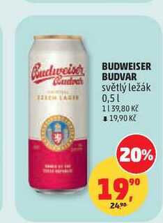 BUDWEISER BUDVAR světlý ležák 0,5l