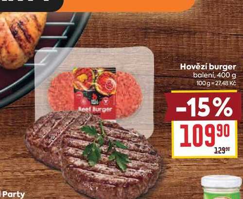 Hovězí burger balení, 400 g 