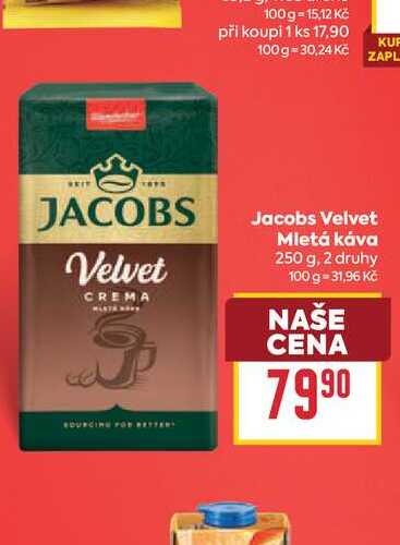 Jacobs Velvet Mletá káva 250 g 