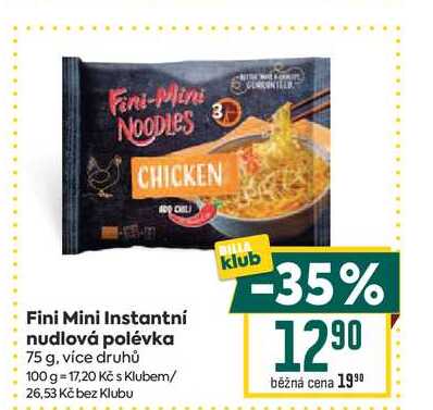Fini Mini Instantní nudlová polévka 75 g