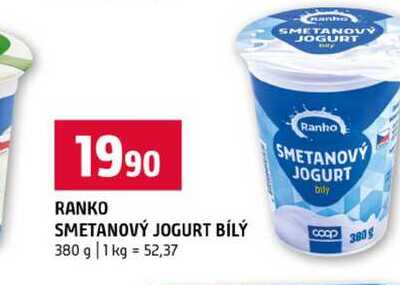 RANKO SMETANOVÝ JOGURT BÍLÝ 380 g 