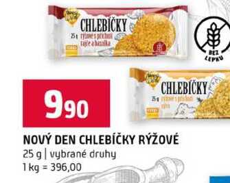 NOVÝ DEN CHLEBÍČKY RÝŽOVÉ 25 g vybrané druhy