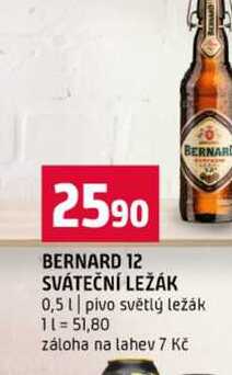 BERNARD 0,5l pivo světlý ležák 