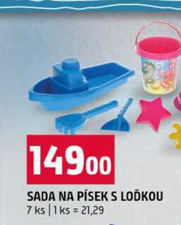 SADA NA PÍSEK S LOĎKOU 7 ks 