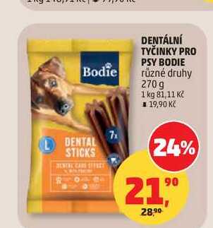 DENTÁLNÍ TYČINKY PRO PSY BODIE 270g