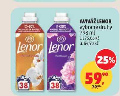 AVIVÁŽ LENOR vybrané druhy 798 ml