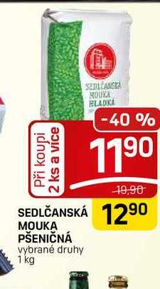 SEDLČANSKÁ MOUKA PŠENIČNÁ vybrané druhy 1 kg 
